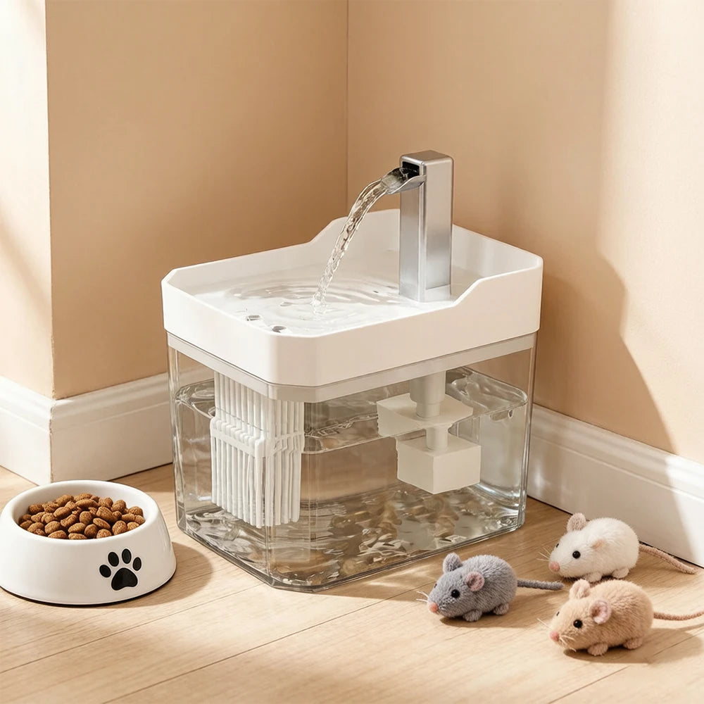 Fontaine à eau pour chat ONDO Cristal 1,5 L
